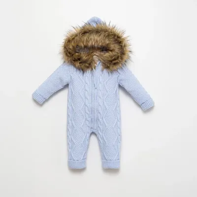 KÜRK DETAYLI KAPŞONLU TRİKO TULUM