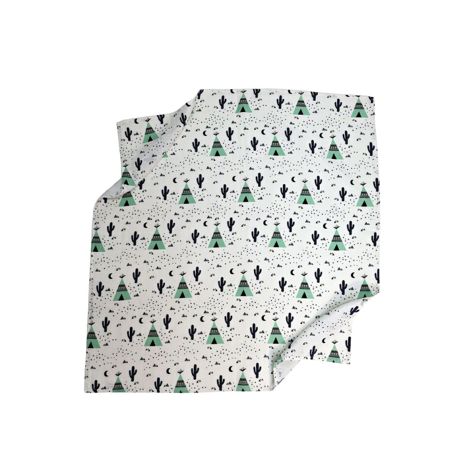 Müslin Örtü ikili 90x90 Minicik K. Bahçesi-Minicik K.Sevgisi