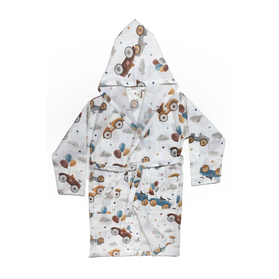 Minicik Uçan Arabalar Bornoz