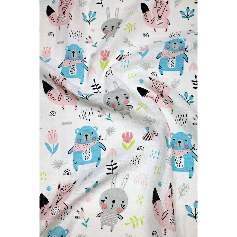 Müslin Kundak Havlu Minicik Bahçe Dostları