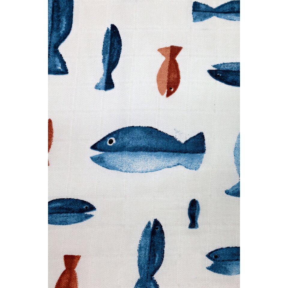 Müslin Kundak Havlu Minicik Balık Dünyası