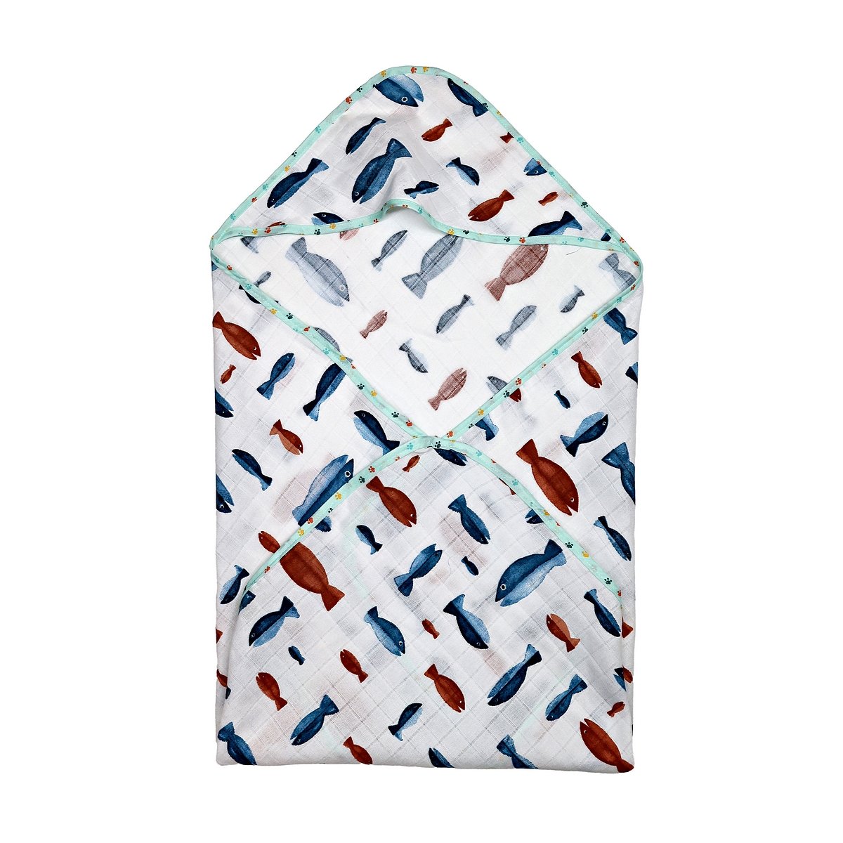 Müslin Kundak Havlu Minicik Balık Dünyası
