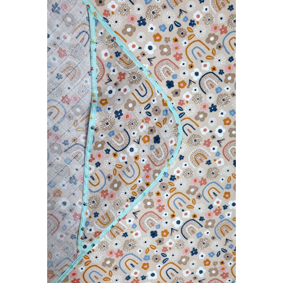 Müslin Kundak Havlu Minicik Çiçek Bahçesi