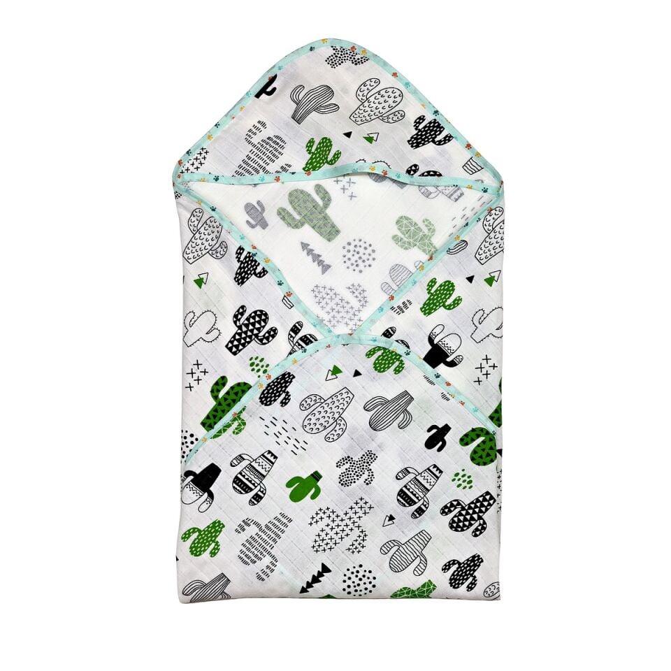 Müslin Kundak Havlu Minicik Kaktüs Bahçesi