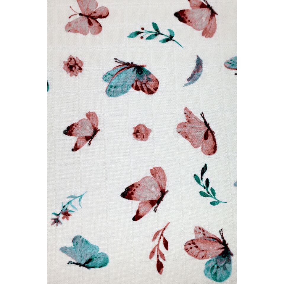 Müslin Kundak Havlu Minicik Kelebek Bahçesi
