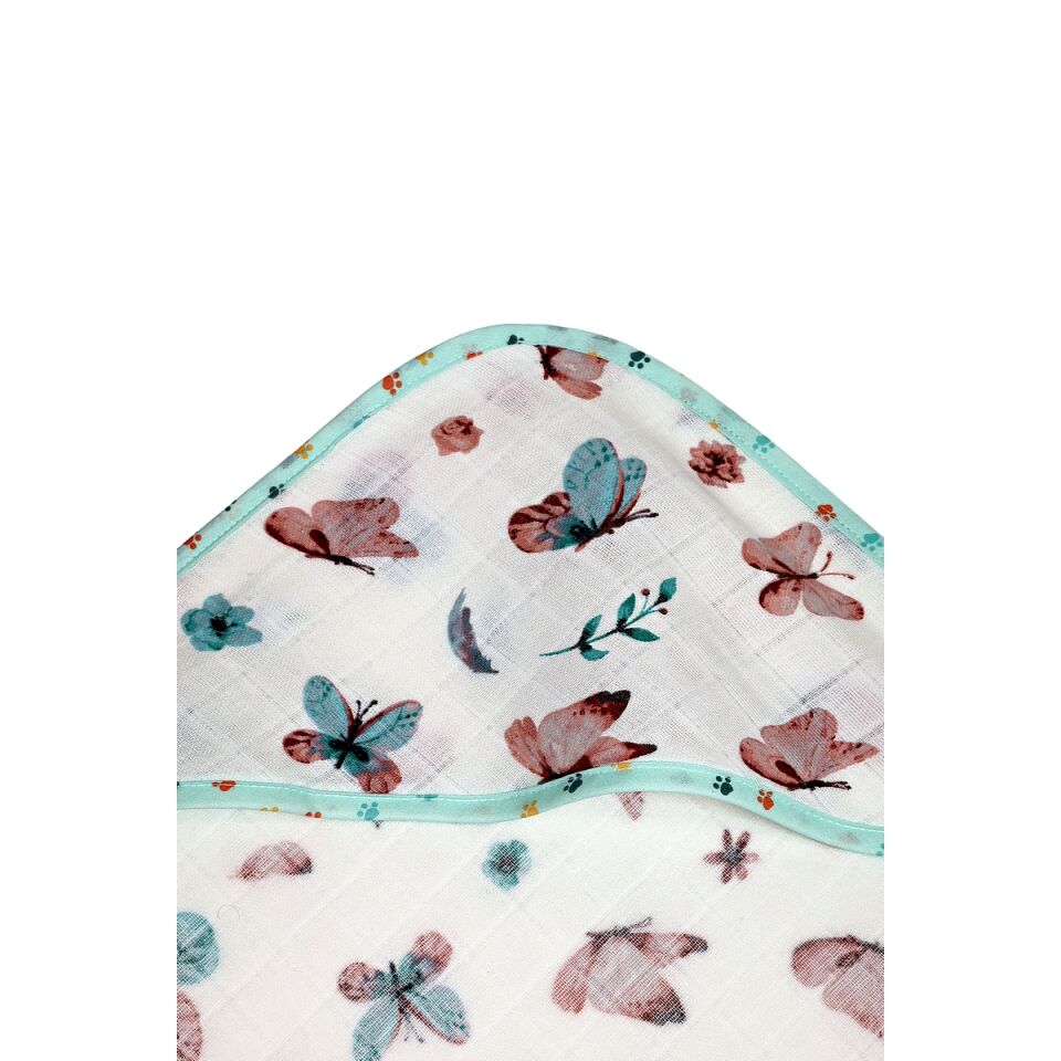 Müslin Kundak Havlu Minicik Kelebek Bahçesi