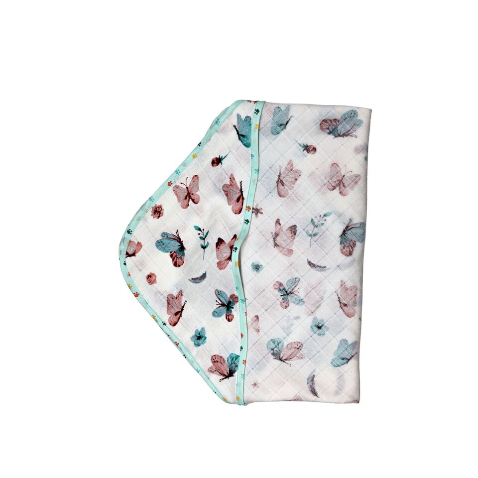 Müslin Kundak Havlu Minicik Kelebek Bahçesi