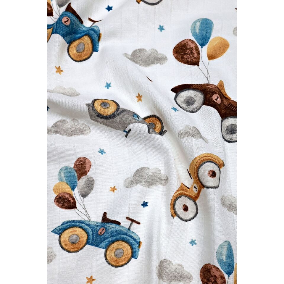 Müslin Kundak Havlu Minicik Uçan Arabalar