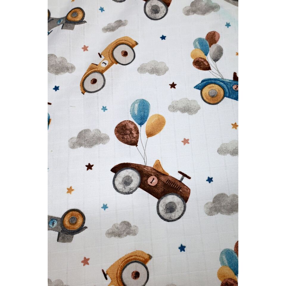 Müslin Kundak Havlu Minicik Uçan Arabalar