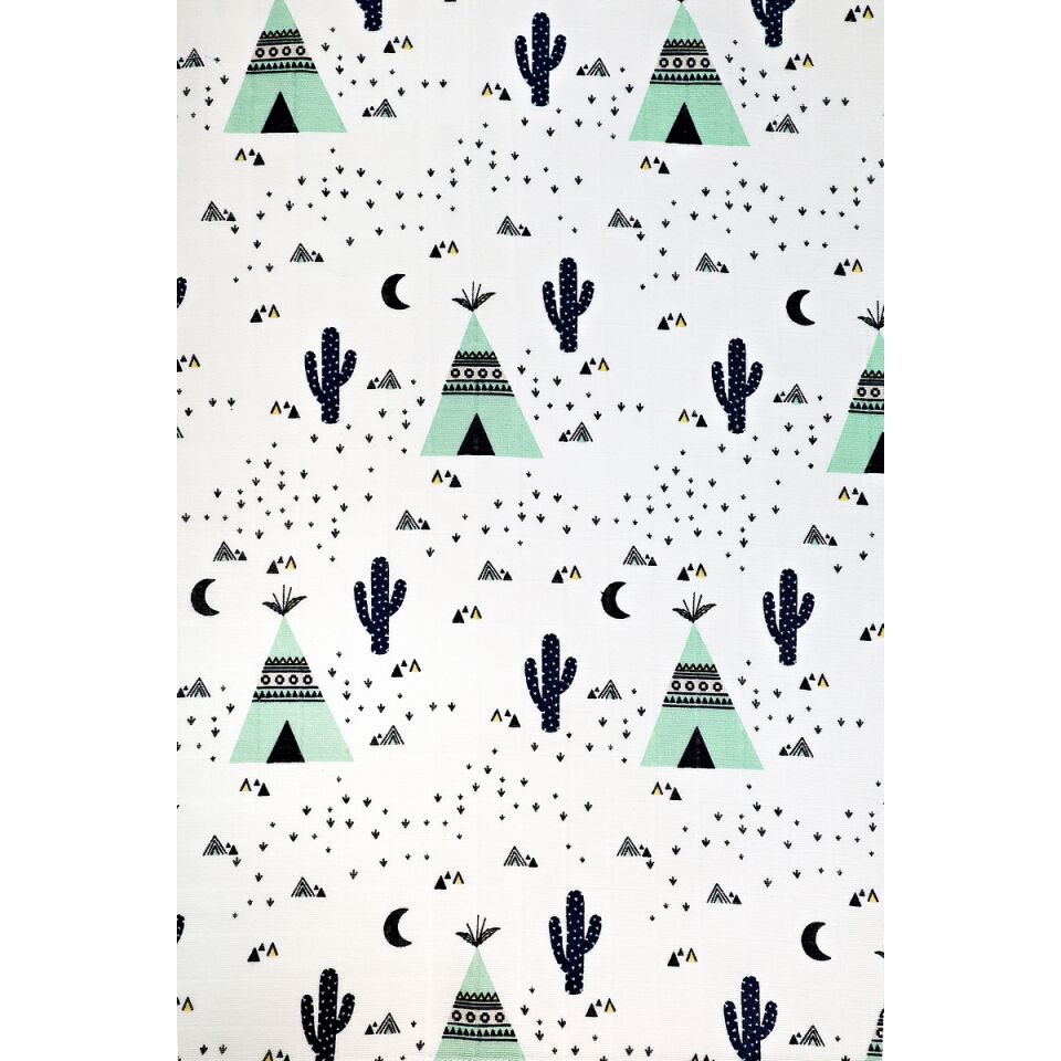 Çift Taraflı Müslin Battaniye 120x180 Minicik Kaktüs Bahçesi