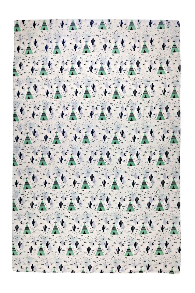 Çift Taraflı Müslin Battaniye 120x180 Minicik Kaktüs Bahçesi
