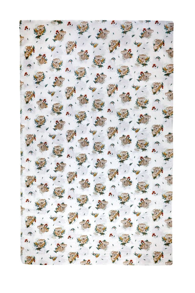 Çift Taraflı Müslin Battaniye 120x180 Minicik Koala Sevgisi