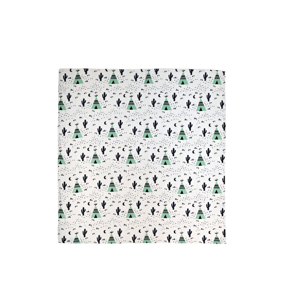 Müslin Örtü Tekli 100x100 Minicik Kaktüs Bahçesi