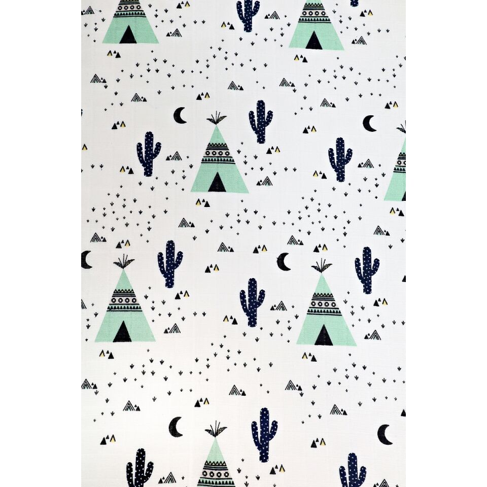 Müslin Örtü Tekli 100x100 Minicik Kaktüs Bahçesi