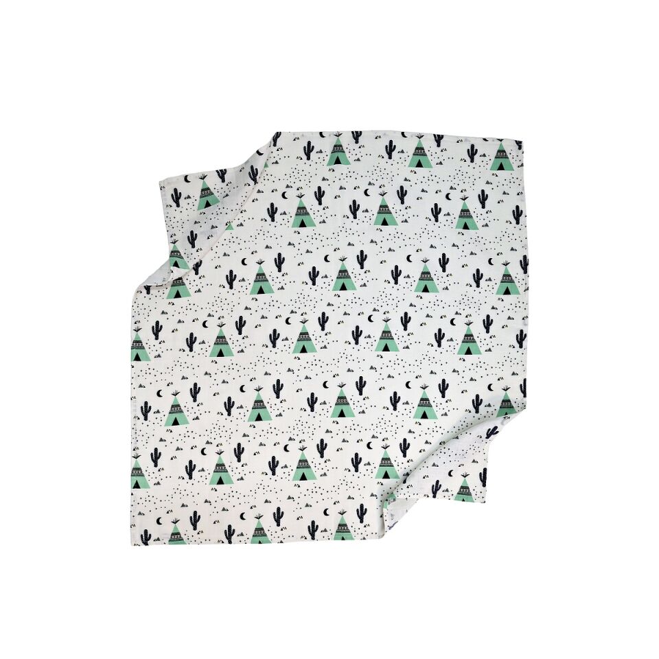 Müslin Örtü Tekli 100x100 Minicik Kaktüs Bahçesi
