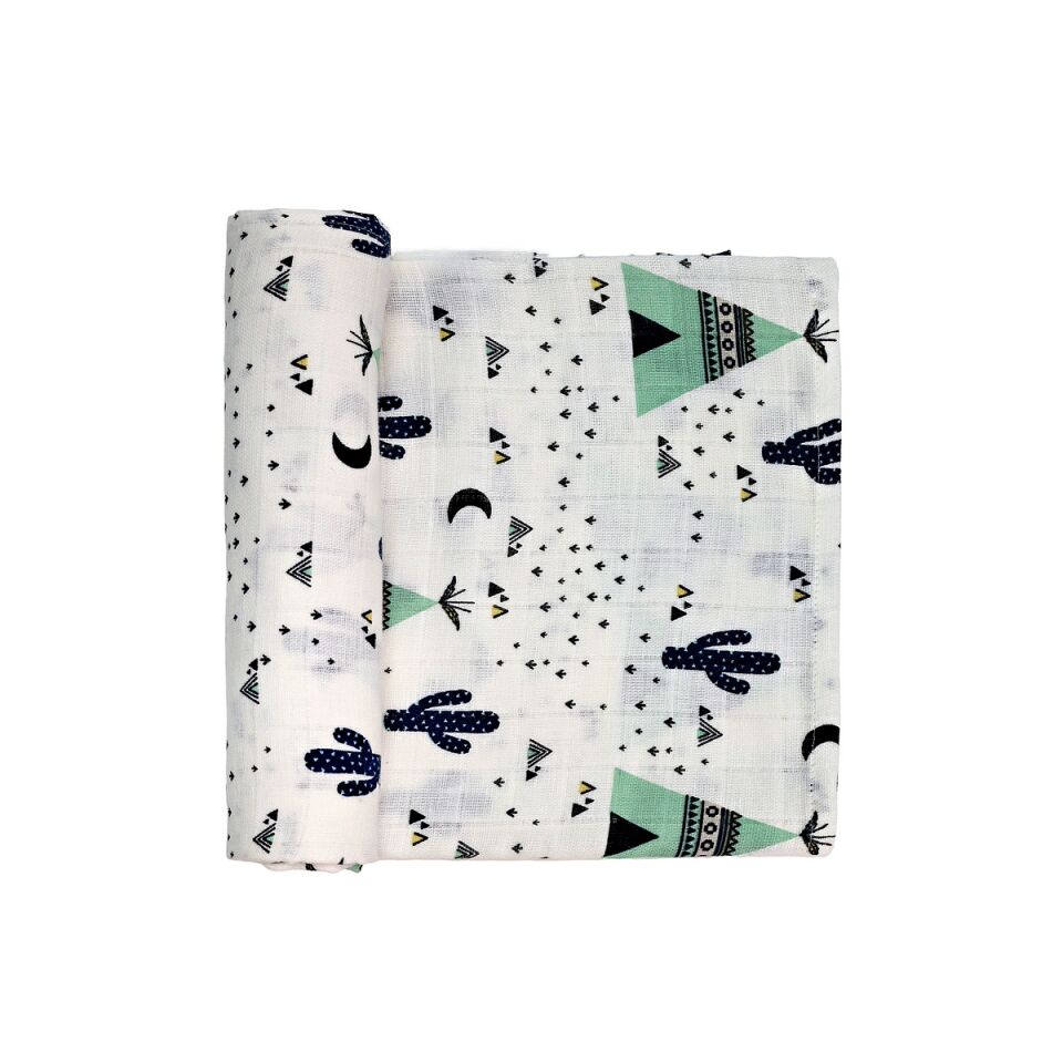 Müslin Örtü Tekli 100x100 Minicik Kaktüs Bahçesi