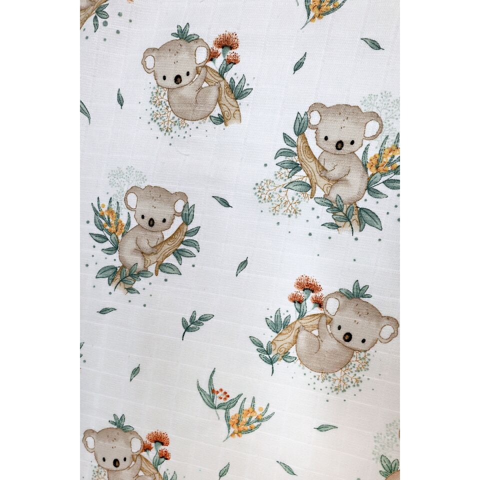 Minicik Koala Sevgisi Müslin Örtü Tekli 115x115