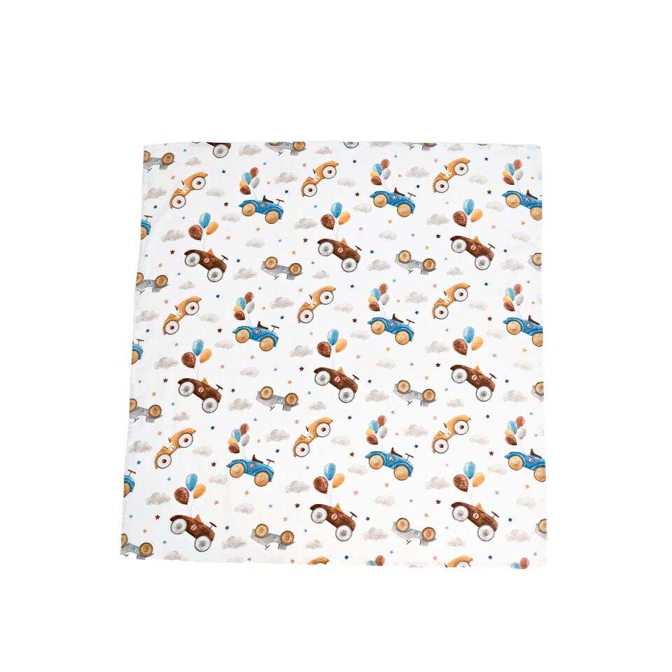 Müslin Örtü ikili 90x90 Kaktüs Bahçesi-Uçan Arabalar