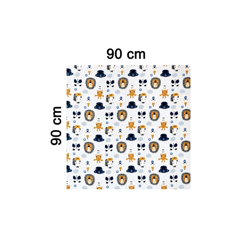 Müslin Örtü ikili 90x90 Koala Sevgisi-Safari Dostları