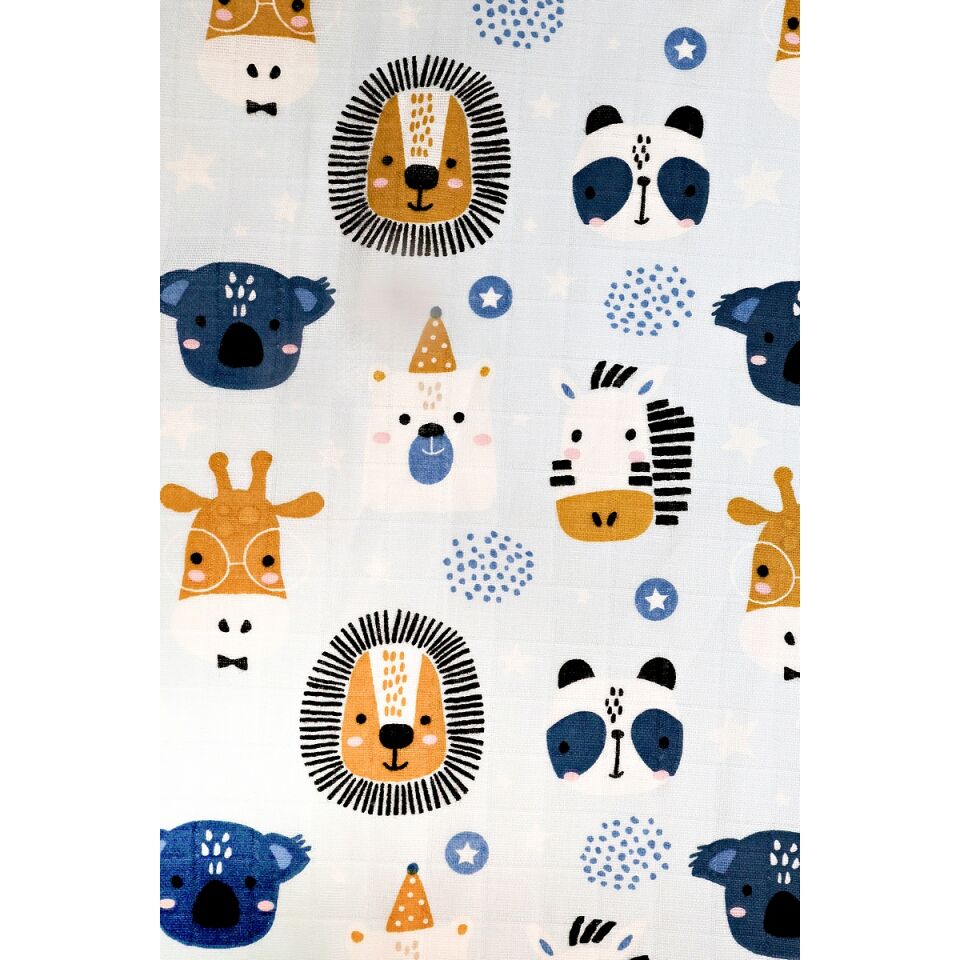 Müslin Örtü ikili 90x90 Minicik Koala Sevgisi-Minicik Safari Dostları