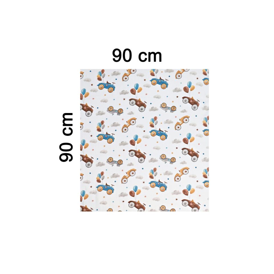 Müslin Örtü ikili 90x90 Uçan Arabalar -Koala Sevgisi