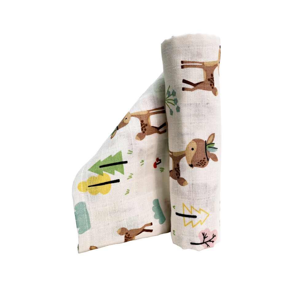 Müslin Örtü 55x55 Uçan Arabalar-Geyik Bahçesi-Geyik Bahçesi