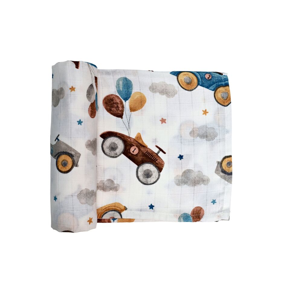 Müslin Örtü 55x55 Uçan Arabalar-Geyik Bahçesi-Geyik Bahçesi