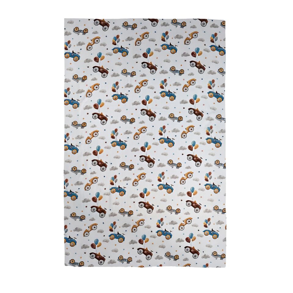 Çift Taraflı Müslin Battaniye 120x180 Minicik Uçan Arabalar