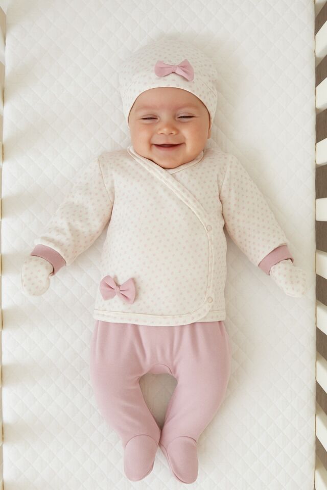 ÇİÇEKLİ BASKILI FİYONKLU 5 Lİ KIZ ZIBIN TAKIM 6228