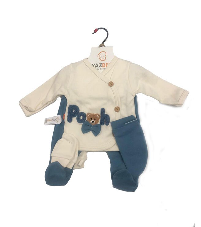 SÜZENELİ POOH NAKIŞLI FİYONKLU 5 Lİ ERKEK ZIBIN